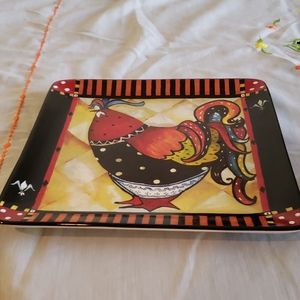 Jennifer Garant Rooster Platter.